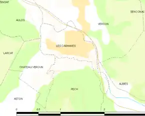 Poziția localității Les Cabannes
