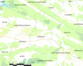 Poziția localității Cadarcet