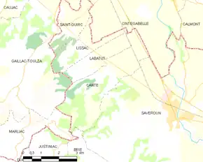 Poziția localității Canté