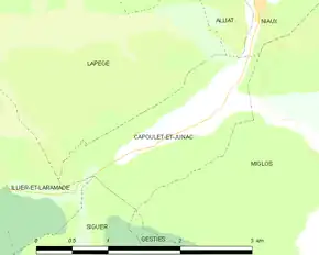 Poziția localității Capoulet-et-Junac