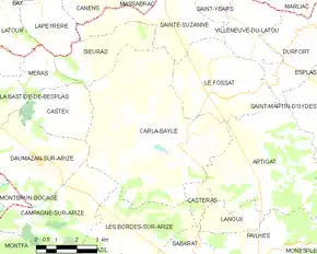Poziția localității Carla-Bayle