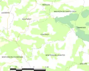Poziția localității Contrazy