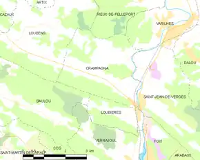 Poziția localității Crampagna