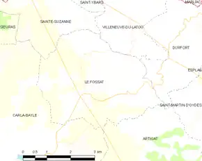 Poziția localității Le Fossat