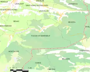 Poziția localității Fougax-et-Barrineuf