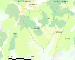 Poziția localității Goulier