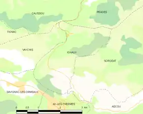 Poziția localității Ignaux