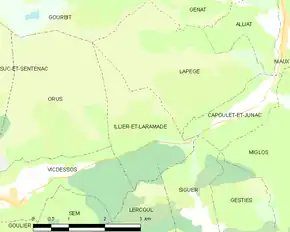 Poziția localității Illier-et-Laramade