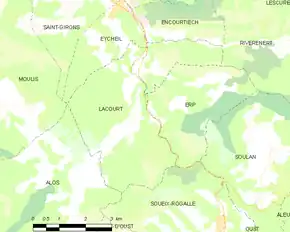 Poziția localității Lacourt