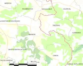 Poziția localității Lagarde