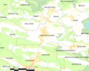 Poziția localității Laroque-d'Olmes