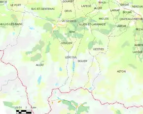 Poziția localității Lercoul