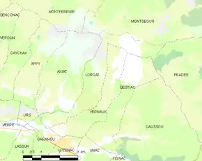 Poziția localității Lordat