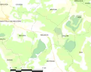 Poziția localității Malléon