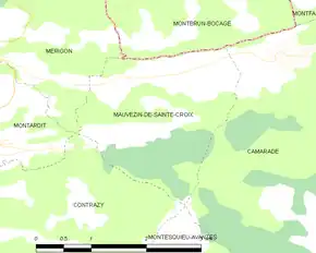 Poziția localității Mauvezin-de-Sainte-Croix