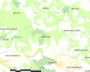 Poziția localității Mercenac