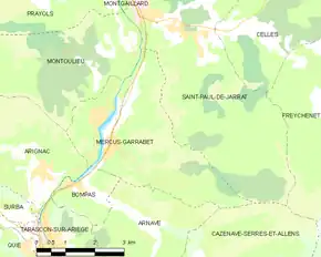 Poziția localității Mercus-Garrabet