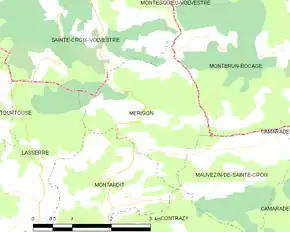 Poziția localității Mérigon