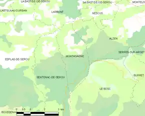 Poziția localității Montagagne