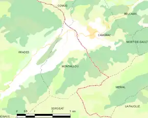 Poziția localității Montaillou