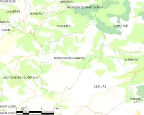 Poziția localității Montesquieu-Avantès
