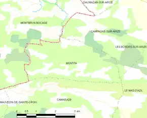 Poziția localității Montfa
