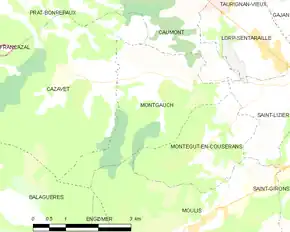 Poziția localității Montgauch