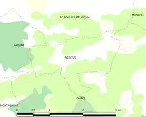 Poziția localității Nescus