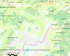 Poziția localității Orlu