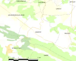 Poziția localității Sabarat