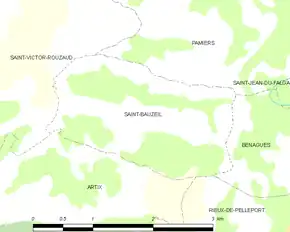 Poziția localității Saint-Bauzeil