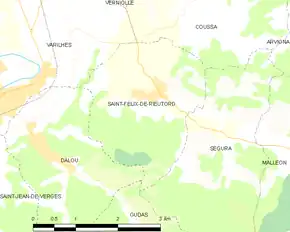 Poziția localității Saint-Félix-de-Rieutord