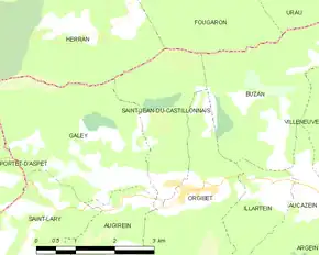 Poziția localității Saint-Jean-du-Castillonnais