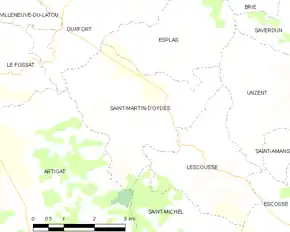 Poziția localității Saint-Martin-d'Oydes