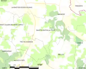 Poziția localității Saint-Quentin-la-Tour