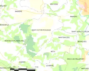 Poziția localității Saint-Victor-Rouzaud