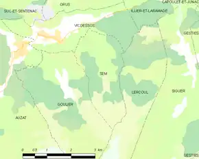 Poziția localității Sem