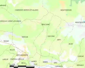 Poziția localității Senconac