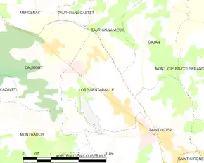 Poziția localității Lorp-Sentaraille