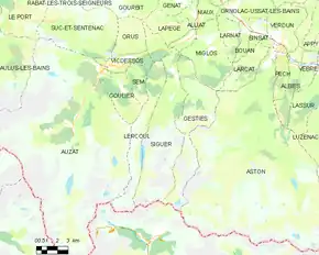 Poziția localității Siguer