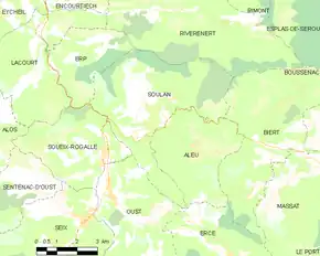 Poziția localității Soulan