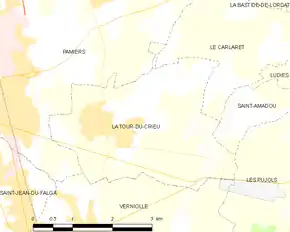 Poziția localității La Tour-du-Crieu