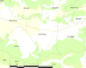 Poziția localității Tourtrol