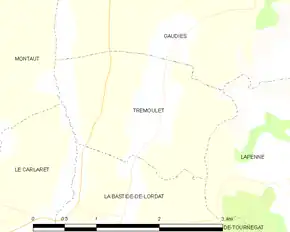 Poziția localității Trémoulet