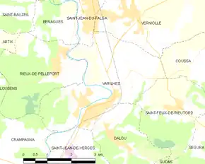 Poziția localității Varilhes