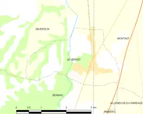 Poziția localității Le Vernet