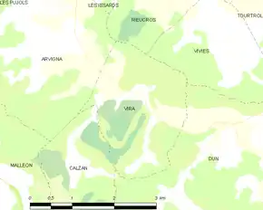 Poziția localității Vira