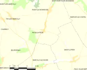 Poziția localității Avon-la-Pèze