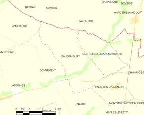 Poziția localității Balignicourt