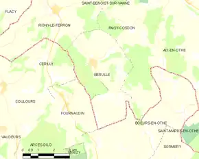 Poziția localității Bérulle
